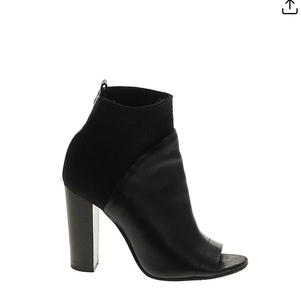 Vince open toe leather booties size 38 black